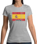 Spain Barcode Style Flag Womens T-Shirt