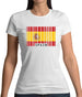 Spain Barcode Style Flag Womens T-Shirt