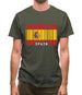 Spain Barcode Style Flag Mens T-Shirt