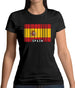 Spain Barcode Style Flag Womens T-Shirt