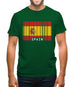 Spain Barcode Style Flag Mens T-Shirt