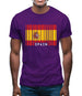 Spain Barcode Style Flag Mens T-Shirt