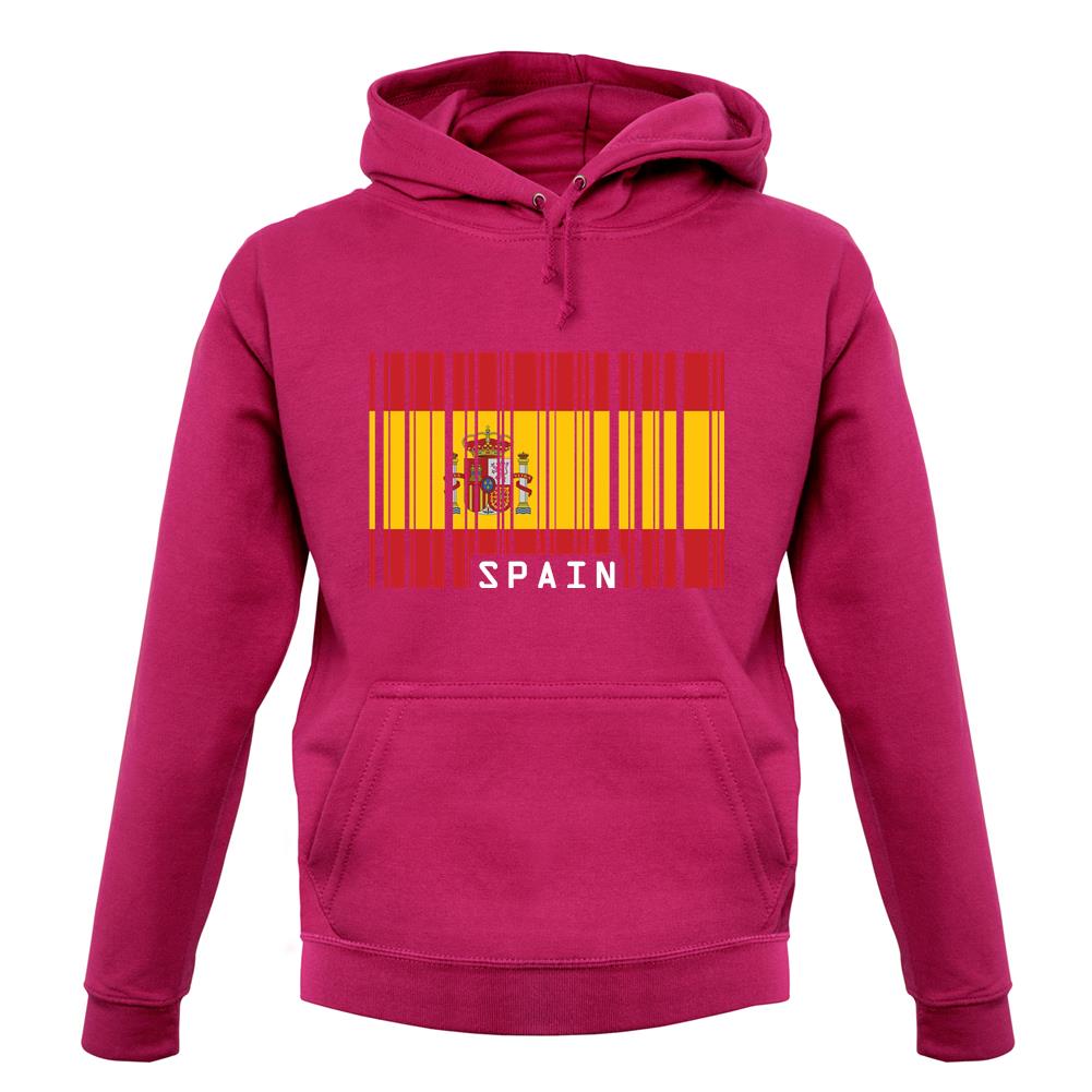 Spain Barcode Style Flag unisex hoodie