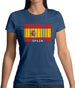 Spain Barcode Style Flag Womens T-Shirt