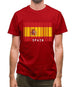 Spain Barcode Style Flag Mens T-Shirt