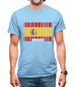 Spain Barcode Style Flag Mens T-Shirt