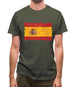 Spain Grunge Style Flag Mens T-Shirt