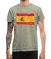 Spain Grunge Style Flag Mens T-Shirt