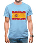 Spain Grunge Style Flag Mens T-Shirt