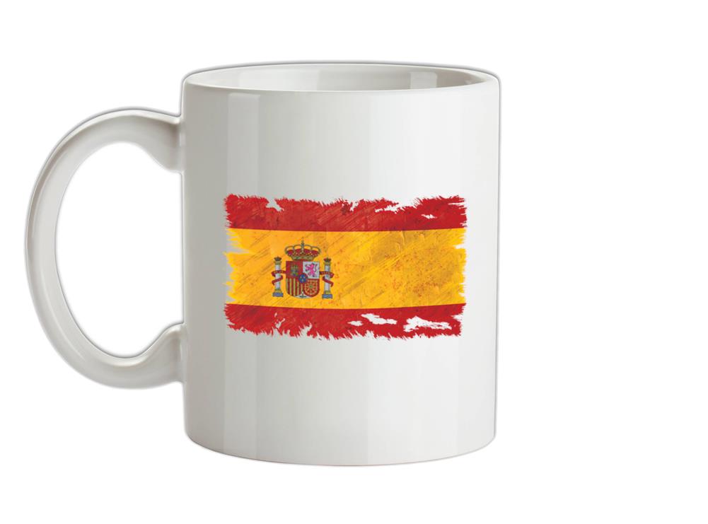 Spain Grunge Style Flag Ceramic Mug