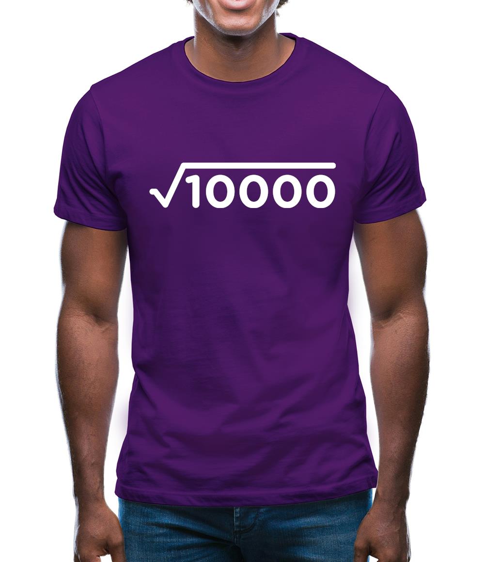 Square Root Birthday 100 Mens T-Shirt