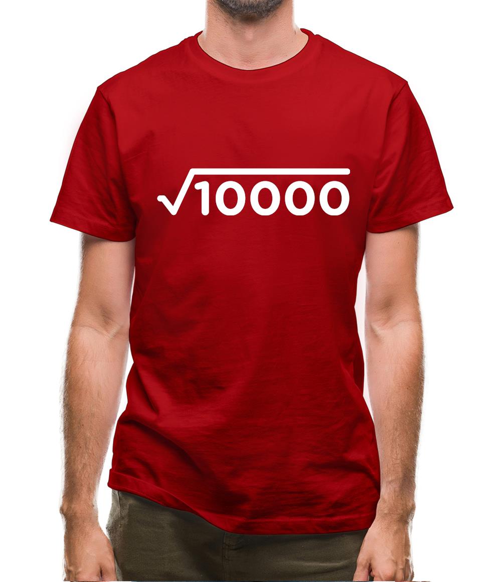 Square Root Birthday 100 Mens T-Shirt