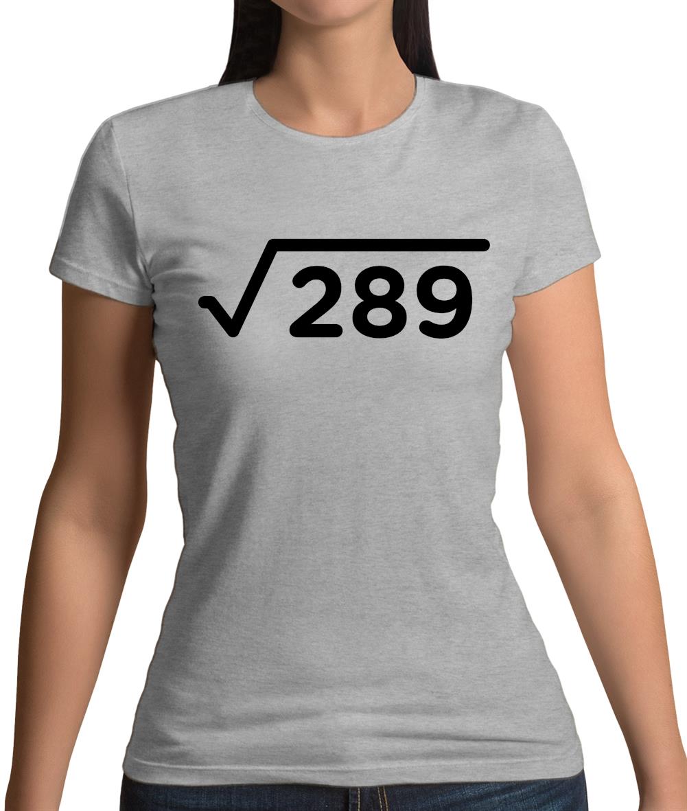 Square Root Birthday 17 Womens T-Shirt
