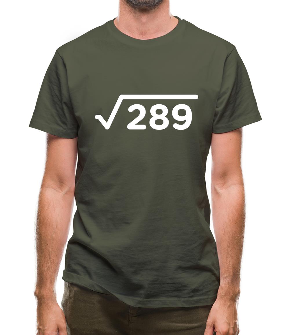 Square Root Birthday 17 Mens T-Shirt