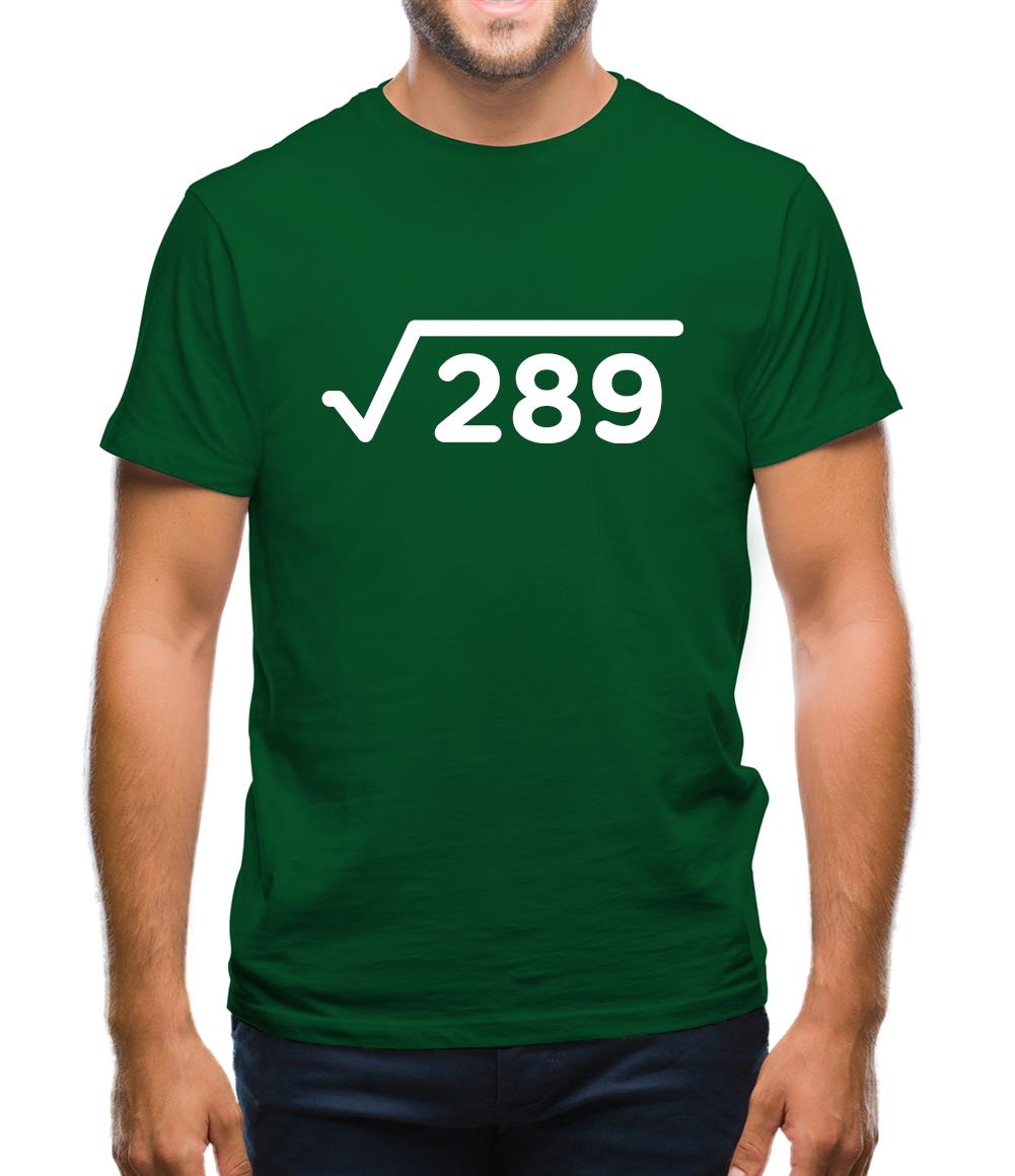 Square Root Birthday 17 Mens T-Shirt