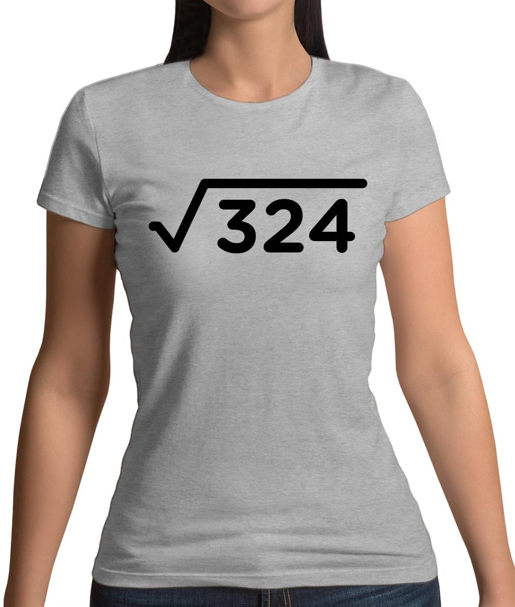 Square Root Birthday 18 Womens T-Shirt