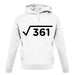 Square Root Birthday 19 unisex hoodie