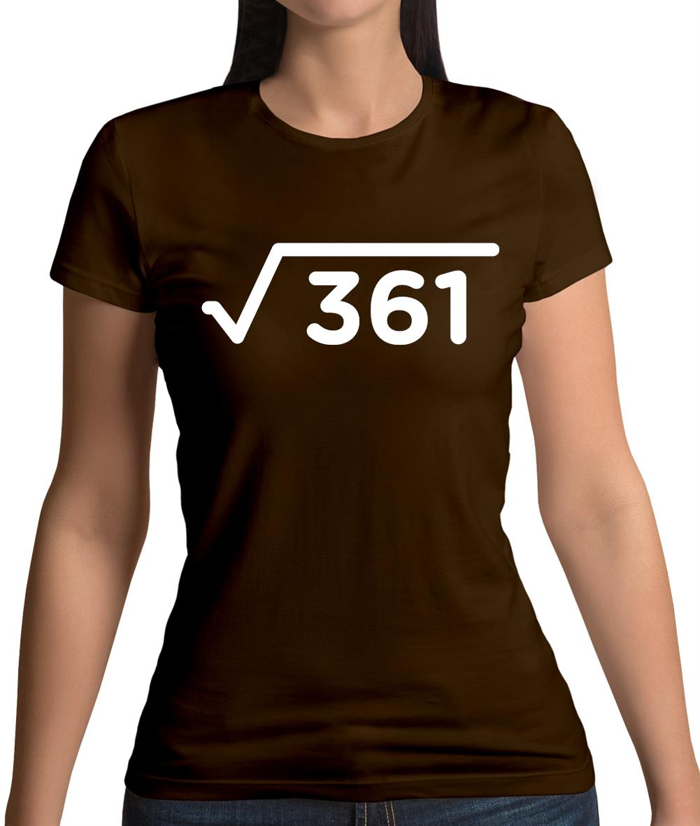 Square Root Birthday 19 Womens T-Shirt