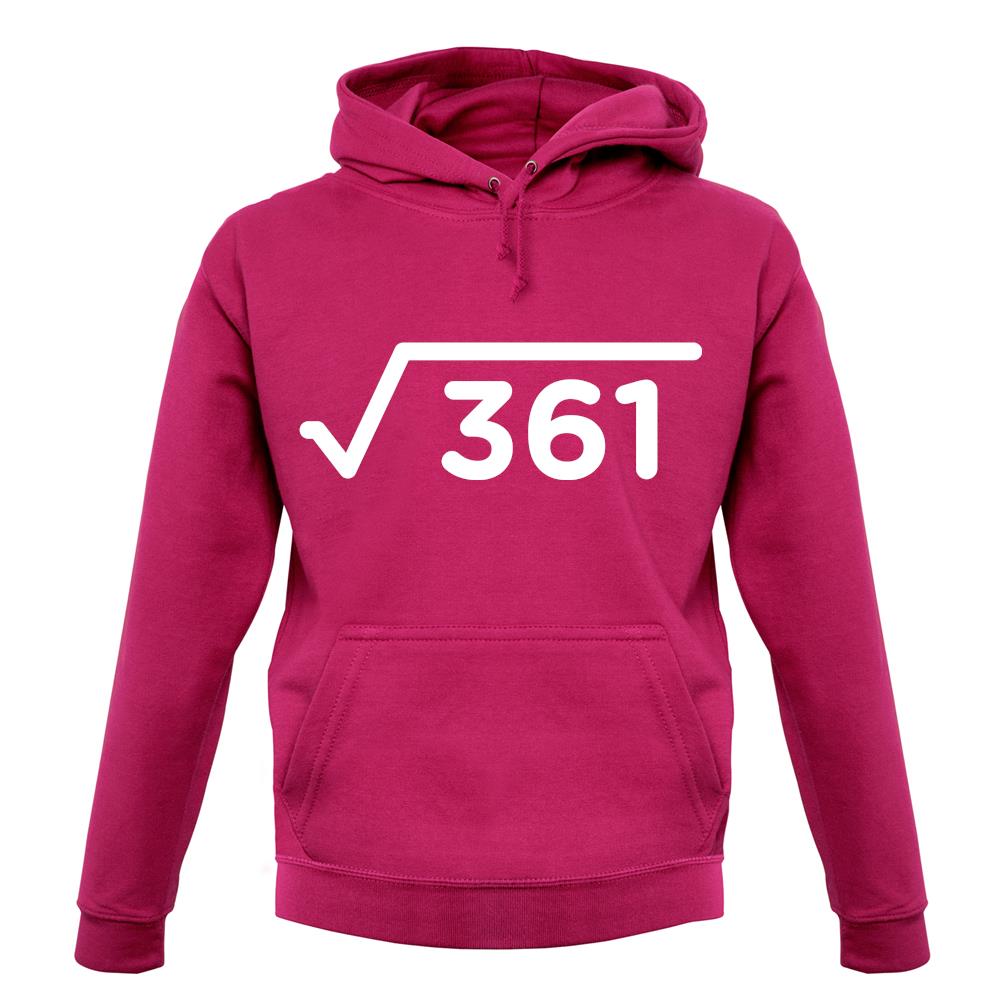 Square Root Birthday 19 unisex hoodie