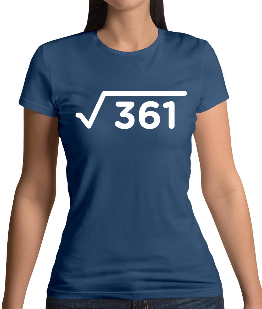 Square Root Birthday 19 Womens T-Shirt