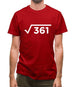 Square Root Birthday 19 Mens T-Shirt