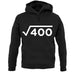 Square Root Birthday 20 unisex hoodie