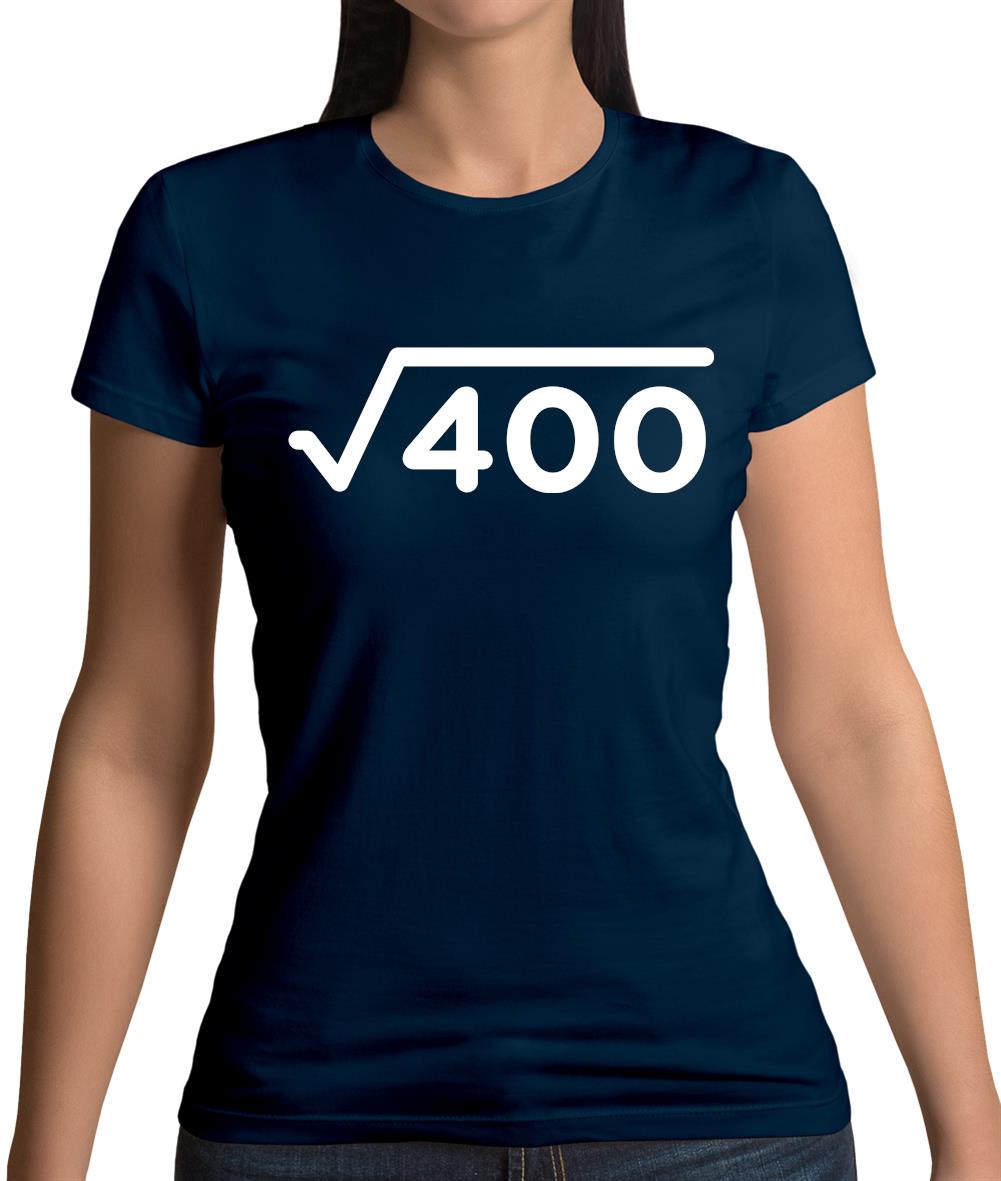 Square Root Birthday 20 Womens T-Shirt