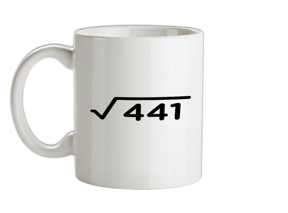 Square Root Birthday 21 Ceramic Mug
