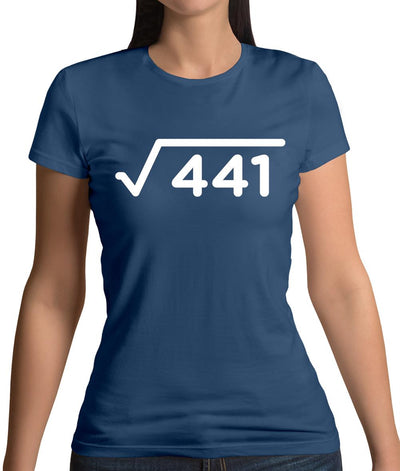 Square Root Birthday 21 Womens T-Shirt