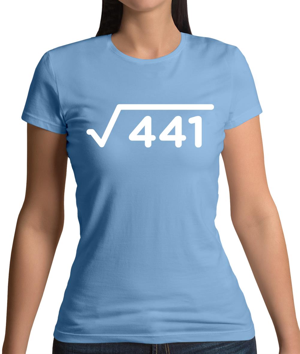 Square Root Birthday 21 Womens T-Shirt