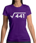 Square Root Birthday 21 Womens T-Shirt