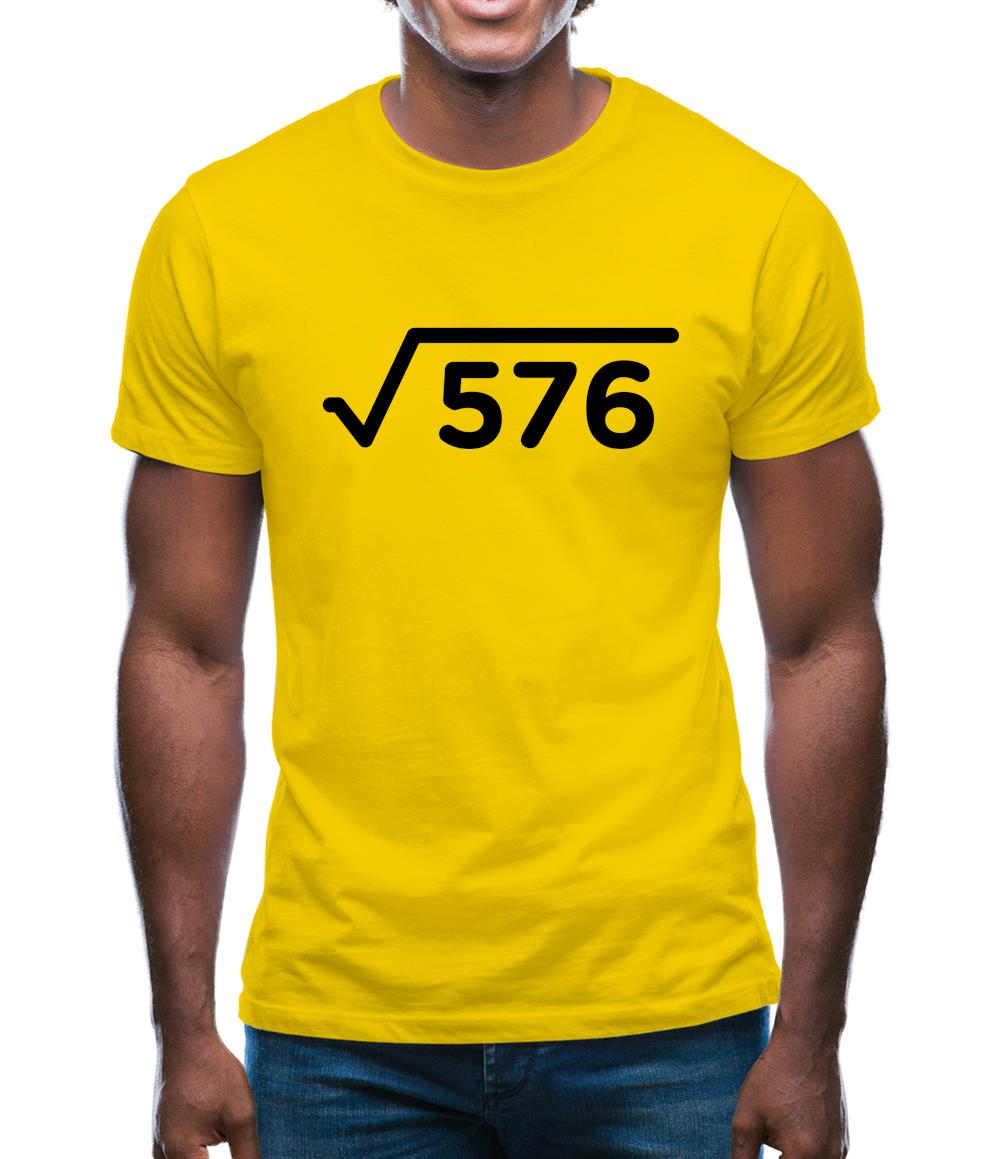Square Root Birthday 24 Mens T-Shirt