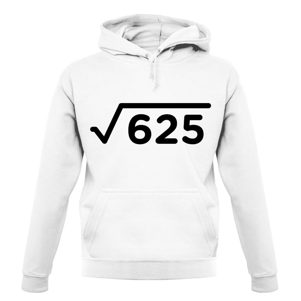 Square Root Birthday 25 unisex hoodie