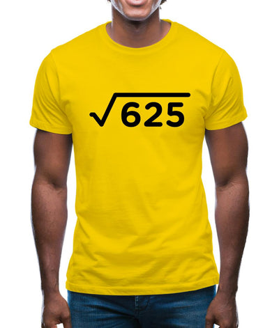 Square Root Birthday 25 Mens T-Shirt