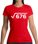 Square Root Birthday 26 Womens T-Shirt