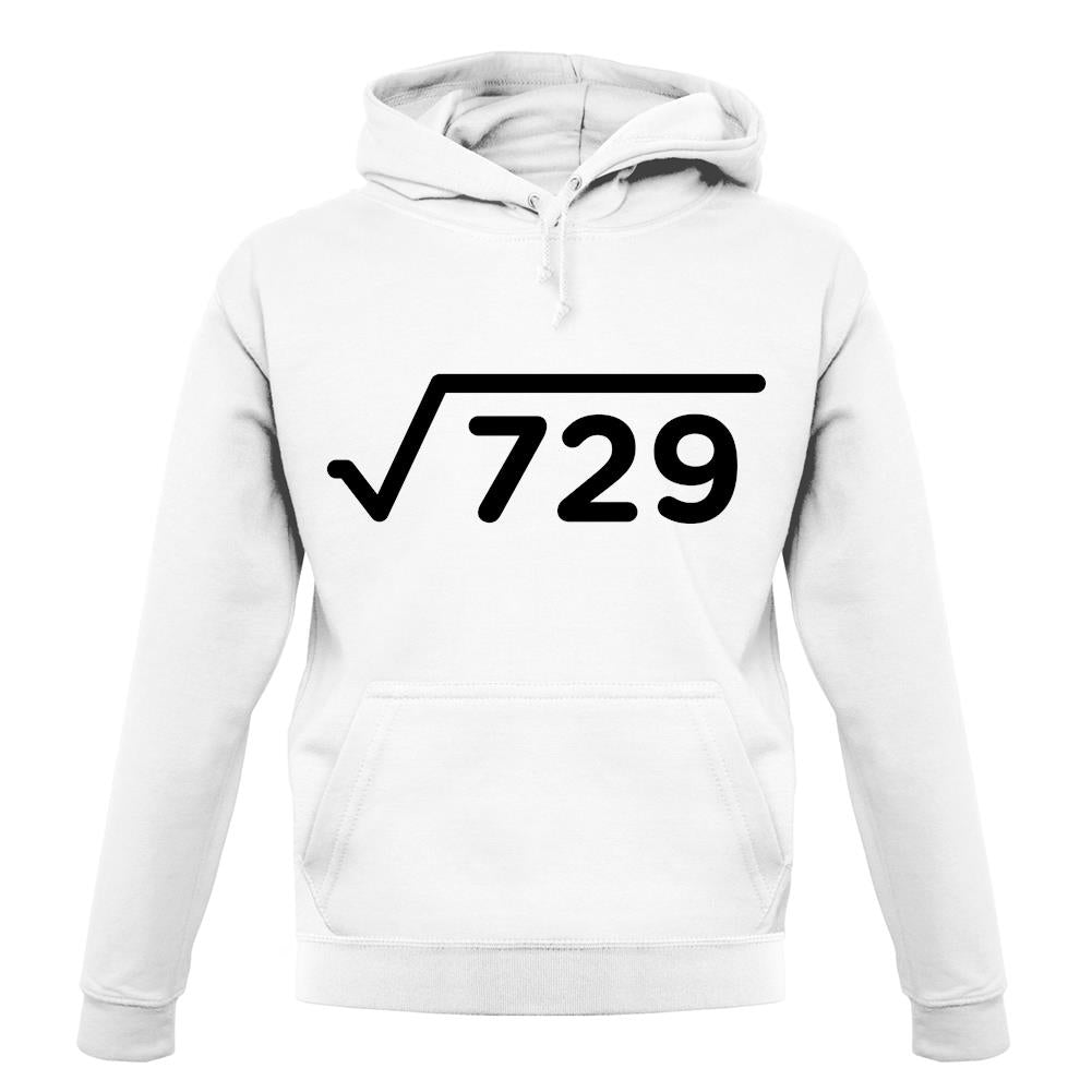Square Root Birthday 27 unisex hoodie