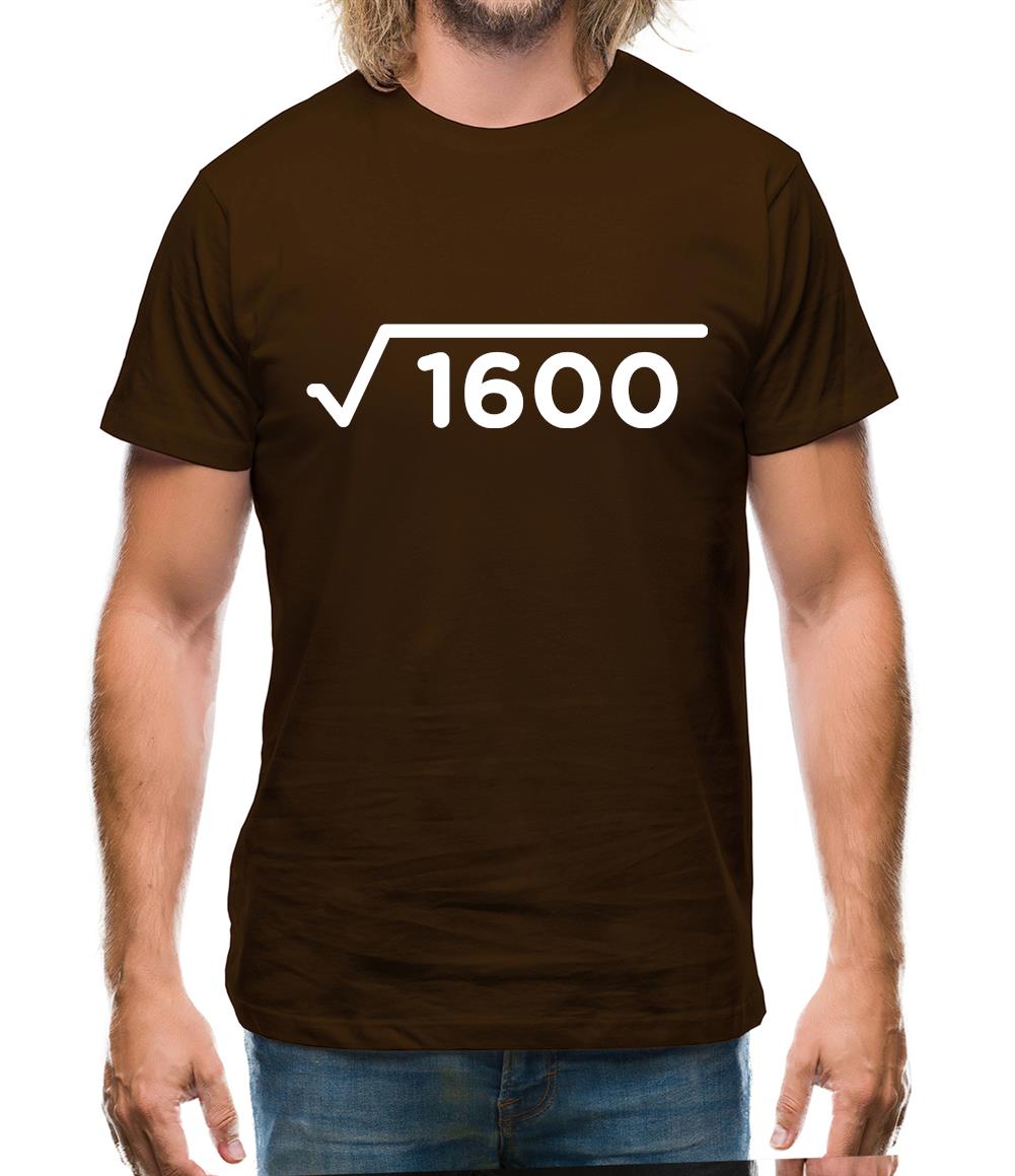 Square Root Birthday 40 Mens T-Shirt