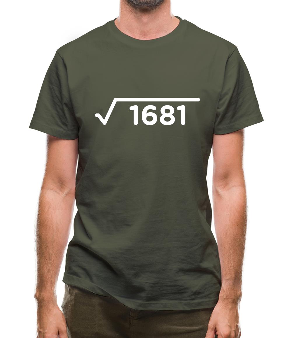 Square Root Birthday 41 Mens T-Shirt