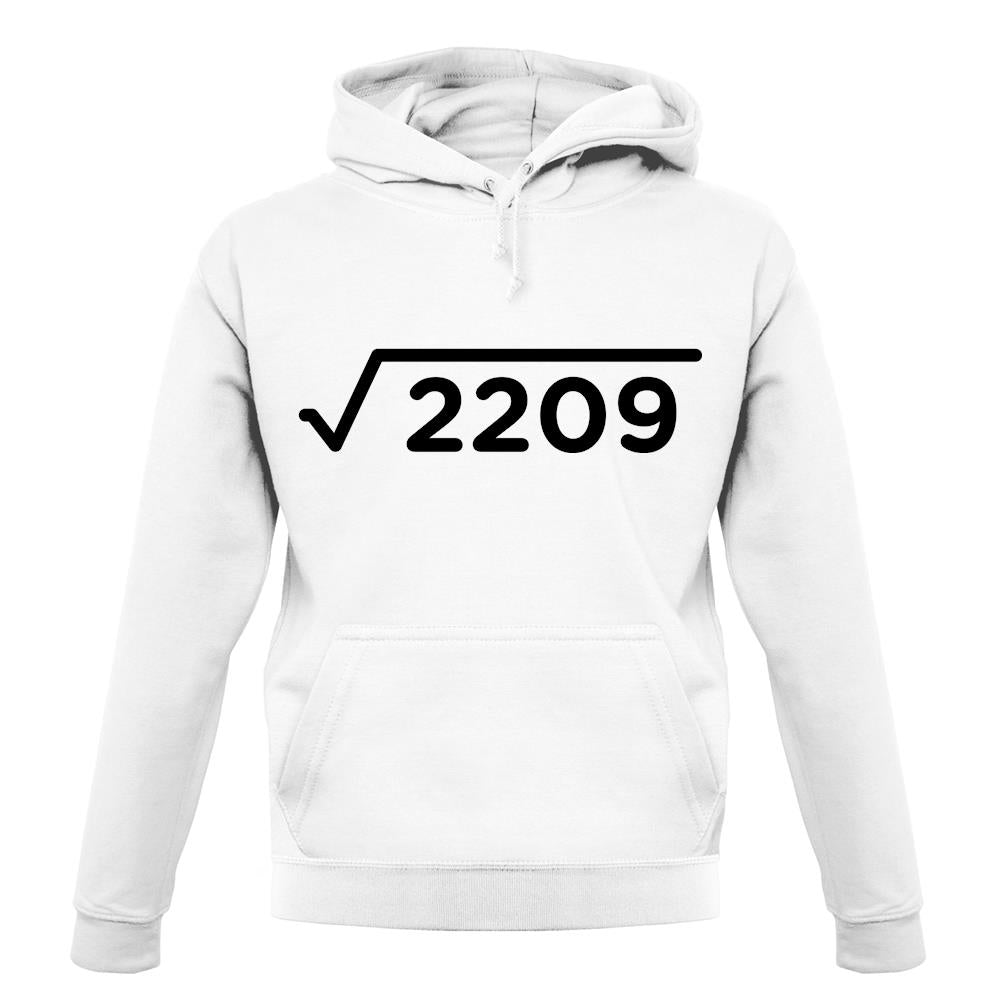 Square Root Birthday 47 unisex hoodie