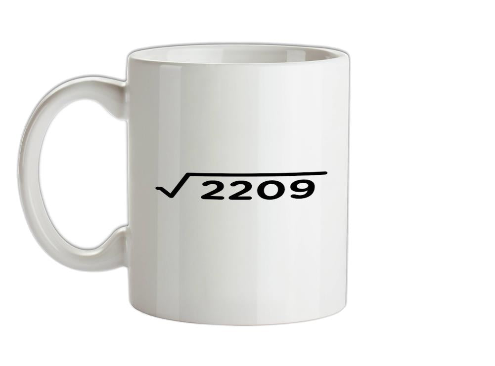Square Root Birthday 47 Ceramic Mug