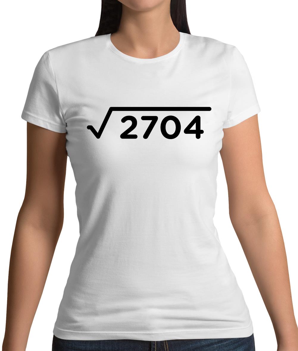 Square Root Birthday 52 Womens T-Shirt