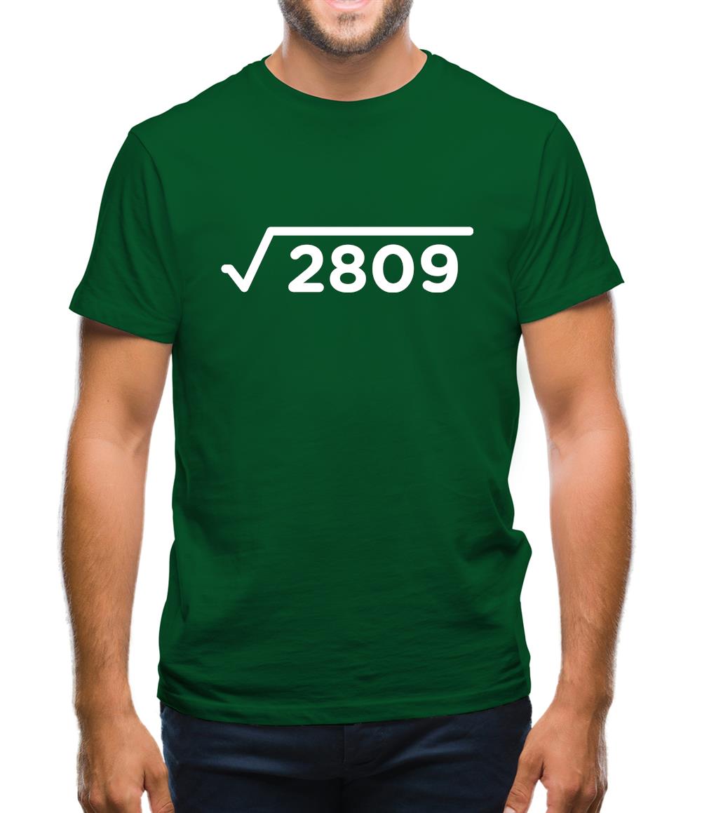 Square Root Birthday 53 Mens T-Shirt