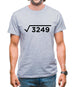 Square Root Birthday 57 Mens T-Shirt