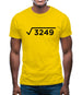 Square Root Birthday 57 Mens T-Shirt