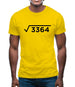 Square Root Birthday 58 Mens T-Shirt