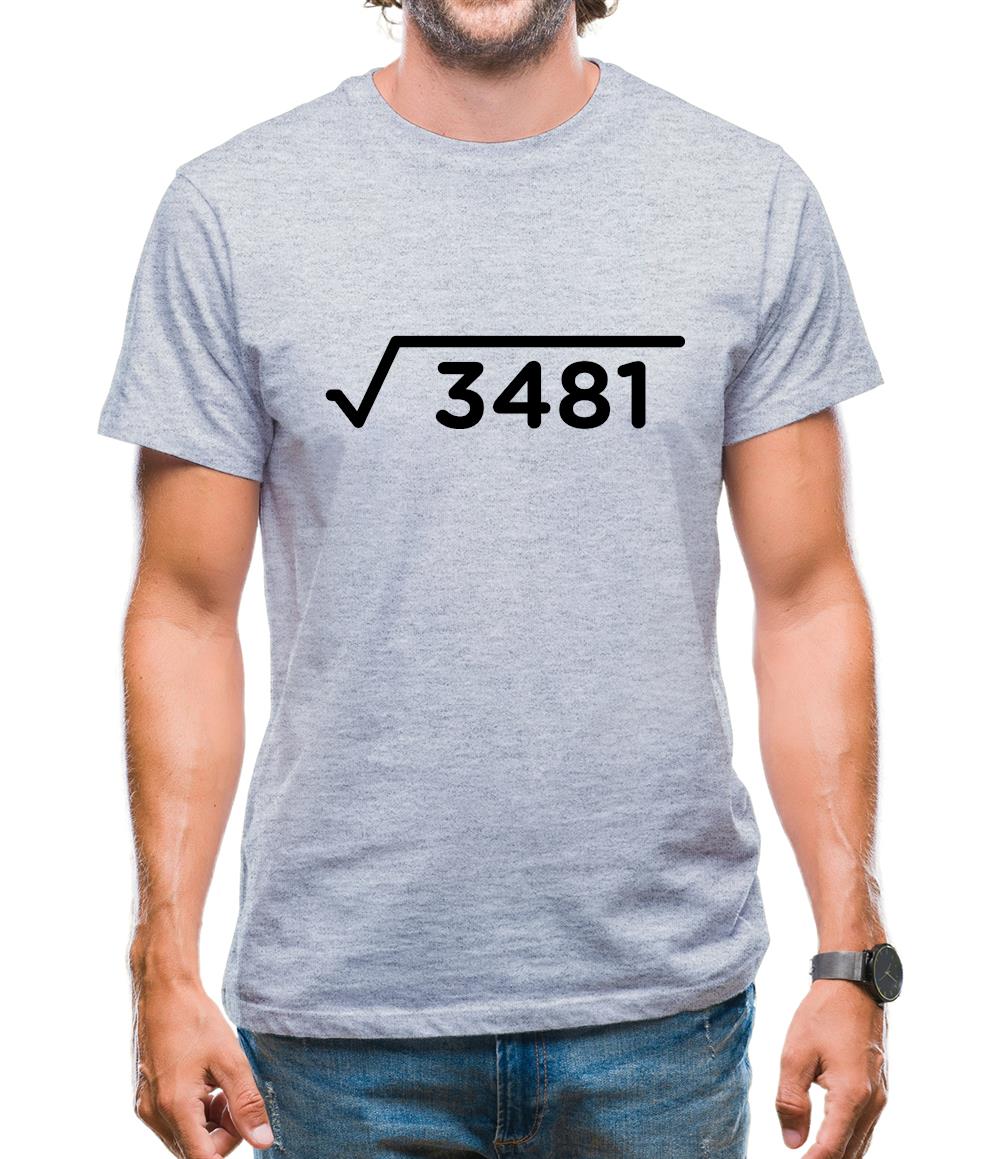 Square Root Birthday 59 Mens T-Shirt