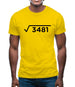 Square Root Birthday 59 Mens T-Shirt