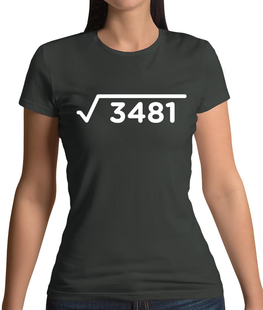 Square Root Birthday 59 Womens T-Shirt