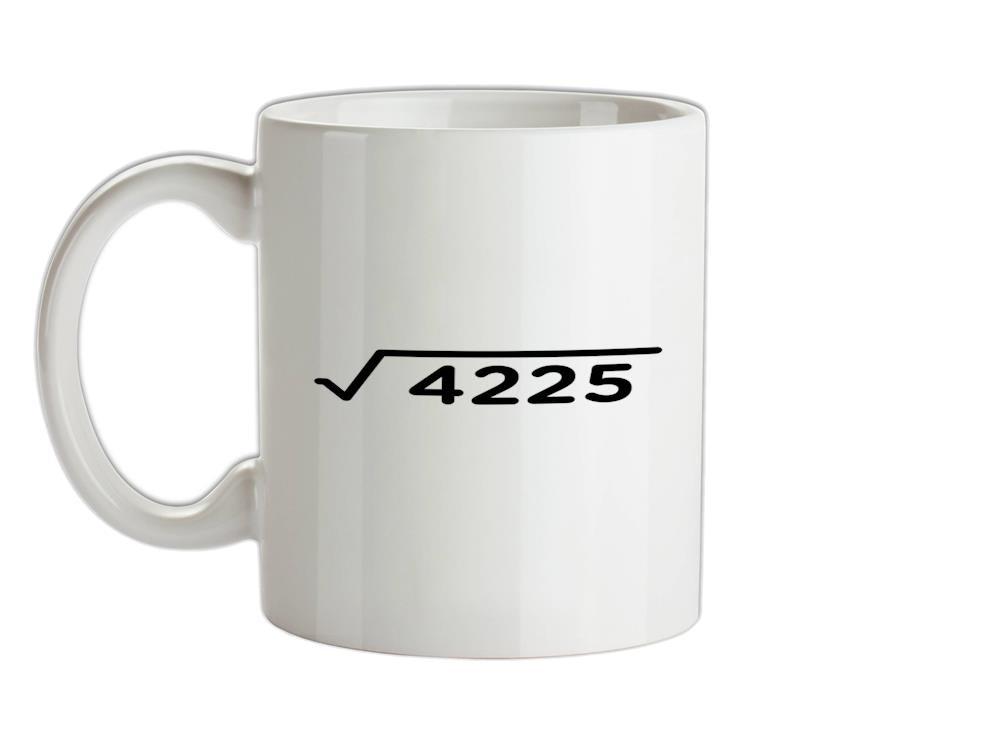 Square Root Birthday 65 Ceramic Mug