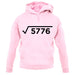 Square Root Birthday 76 unisex hoodie